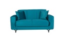 CANAPE CONVERTIBLE HARIS 3+1PL GRIS ET 2PL TURQUOISE