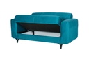 CANAPE CONVERTIBLE HARIS 3+1PL GRIS ET 2PL TURQUOISE