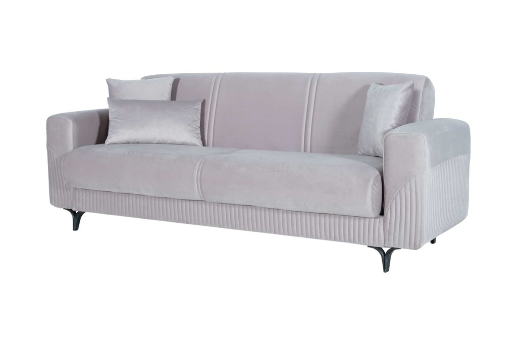 CANAPE CONVERTIBLE HARIS 3+1PL GRIS ET 2PL TURQUOISE