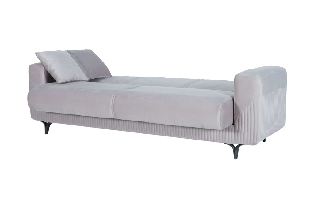 CANAPE CONVERTIBLE HARIS 3+1PL GRIS ET 2PL TURQUOISE