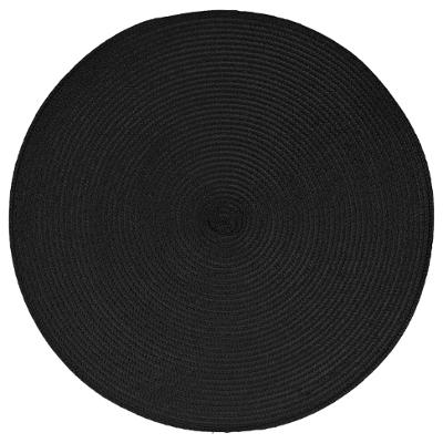 [108120B] SET DE TABLE TRESSE ROND NOIR