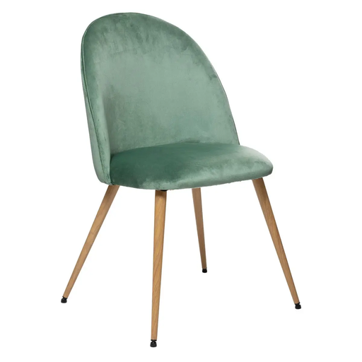 [184909B] CHAISE SLANO VELOUR VERT CELADON