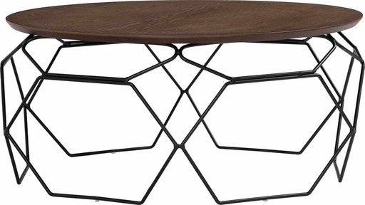 [132081] TABLE BASSE NANO 80CM CACAO NOIR MAT