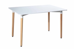 [T6-1WHITE] TABLE RECTANGLE 120x60x74 cm BLANCHE