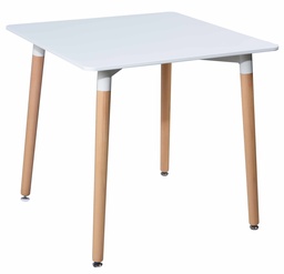 [T8-1WHITE] TABLE CARRE 60X60X73 cm BLANCHE